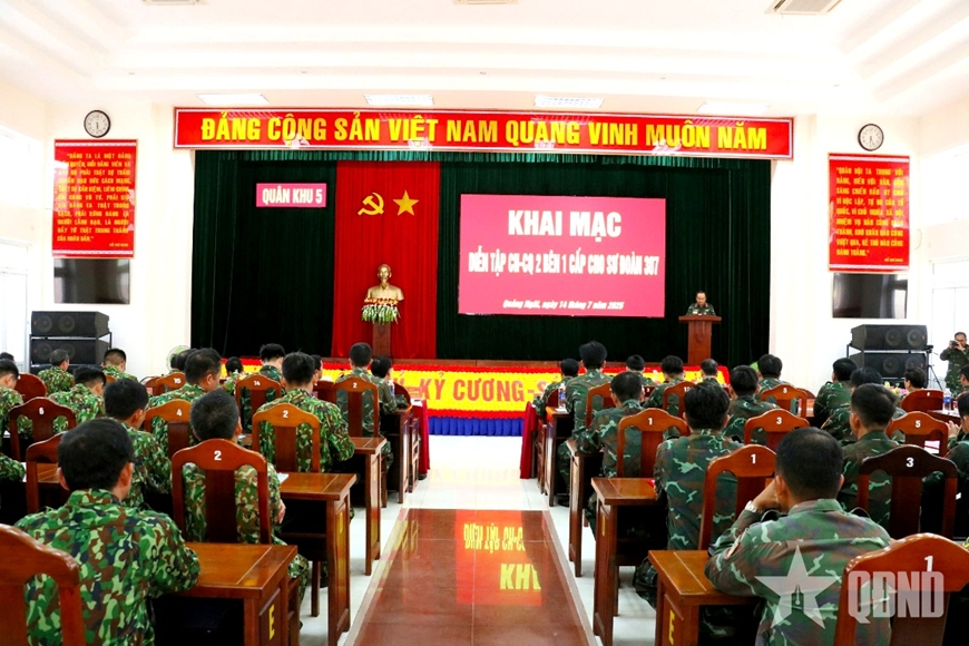 Quân khu 5 khai mạc diễn tập chỉ huy - cơ quan 2 bên 1 cấp cho Sư đoàn 307